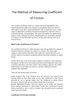 The Method of Measuring Coefficient of Friction-1
