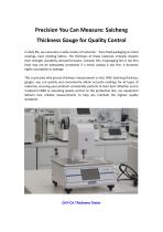 Precision You Can Measure: Saicheng Thickness Gauge for Quality Control-1