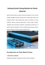 Saicheng Tensile Testing Machine for Plastic Materials-1