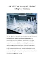 USP 1207 and Container Closure Integrity Testing-1