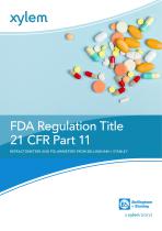 FDA Regulation Title 21 CFR Part 11 - 1