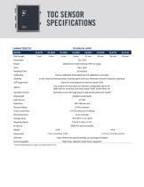 Reagentless TOC Sensor Specification Sheet - Real Tech - 2