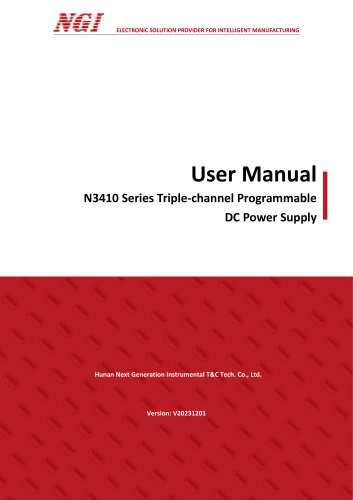 N3410 series User Manual programmable dc power supply for testing