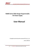 N3600 series User Manual wide range programmable dc power supply - 1