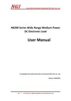 N6200 series User Manual medium power programmable dc electronic load - 1