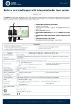 Data sheet LNR06V4 - Battery powered logger with integrated radar level sensor-1