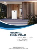 Residential Energy Storage Lithium Battery Solutions