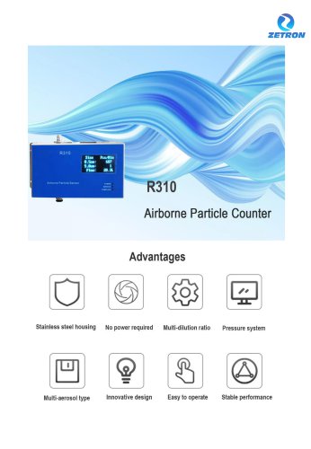 Zetron R310 Fixed Cleanroom Particle Counter Brochure