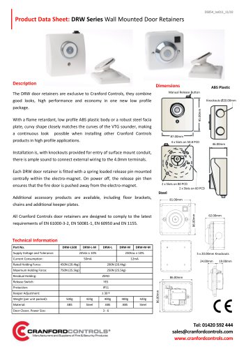DRW Series Wall Mounted Door Retainers