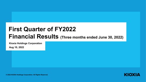 1Q 2022 financial results