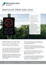 ARAF/SLOW SPEED SIGN 20/30-1