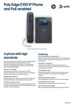 Poly Edge E100 IP Phone and PoE-enabled-1