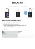 Master Lock Biometric Padlock 4901EURDLHCC-1