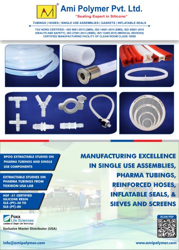 TUBINGS | HOSES | SINGLE USE ASSEMBLIES | GASKETS | INFLATABLE SEALS