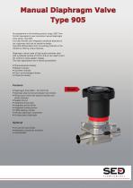 The new Diaphragm Valve Type 905 - 1