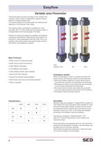 Variable area flowmeter Easyflow - 2