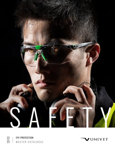 5X4.13.10.00 Univet 5X4 Italian Style Safety Glasses Clear Anti Glare FM Lens