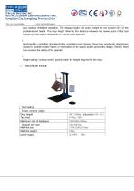 Single arm drop test bench specification RS-315-2