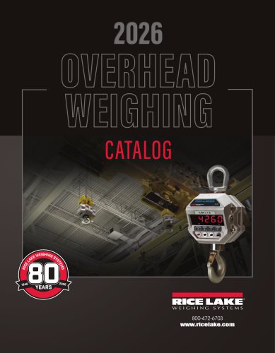 Overhead Weighing Catalog 2026