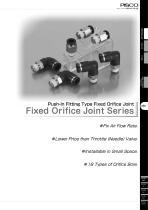 Fixed Orifice Joint Series - 1