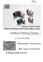 Orifice Fitting Series - 1