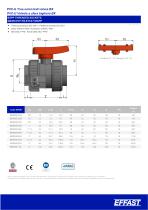 BX - PVCu Double union ball valve - 6