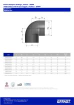 PVCu Adaptor fittings, Solvent welded metric-BSPP - 2