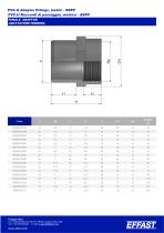 PVCu Adaptor fittings, Solvent welded metric-BSPP - 6