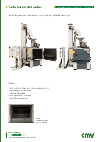 Belt shot blast machine