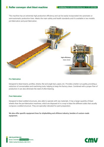 Roller Conveyor shot blast machine