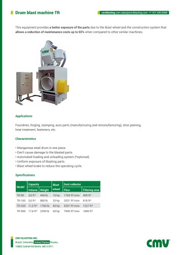 Rotary drum shot blasting machine