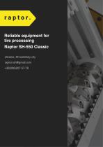 Catalog recycling line RAPTOR SH-550-1