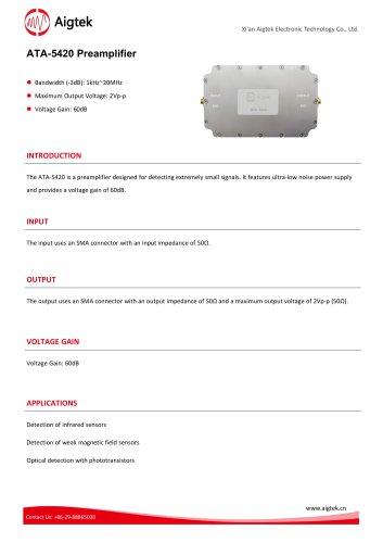 ATA-5420 Preamplifier