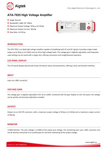 ATA-7025 High Voltage Amplifier