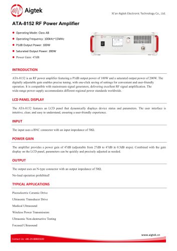 ATA-8152 RF Power Amplifier