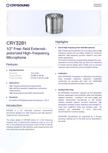 CRY3281 Measurement Microphone