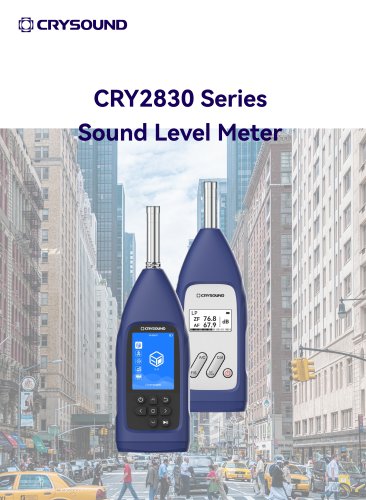 CRYSOUND Sound Level Meter CRY2831, CRY2833, CRY2834 Brochure