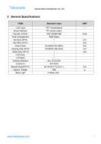 Product Specification Model:TTS021BRS-01 2.1″TFT Display Module (480*480) - 4