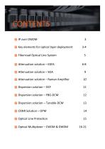 OPTICAL LINE SYSTEM Product Brochure IP over DWDM - 2