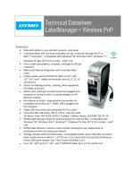 Technical Datasheet LabelManager™ Wireless PnP-1
