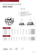 data sheet face milling cutters SE45 | SX45