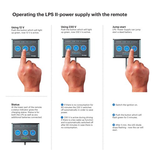 Operating the LPS II-power supply with the remote