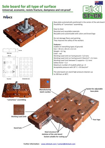 Sole board for ail type of surface