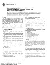 Standard Specification for Seamless and Welded Unalloyed Titanium and Titanium Alloy Welding Fittings-1