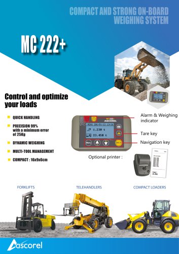 MC 222 + Compact & Strong Onboard weighing sytem for Handling equipment
