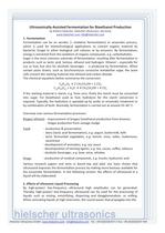 Ultrasonically assisted Fermentation to Bioethanol - 1