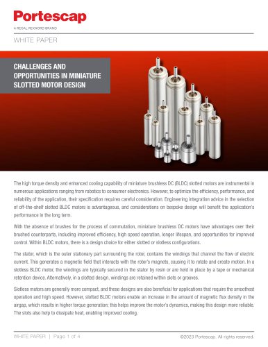 Slotted Motor Design Challenges and Opportunities