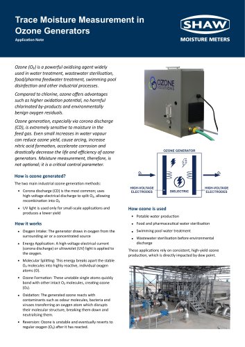 Trace Moisture Measurement in Ozone Generation