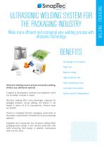 Ultrasonic welding system for the packaging industry - 1