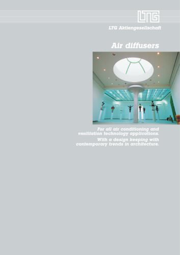 Air Diffusers for all air conditioning and ventilation technology applications